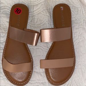 Rampage Rose Gold Sandals